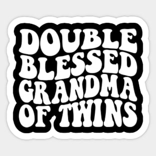 Double Blessed Grandma Of Twins Sticker